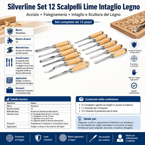 Set scalpelli lime intaglio - scalpelli,